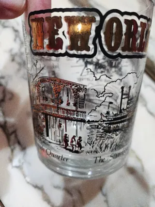 Vaso y Taza Recuerdo Vintage New Orleans