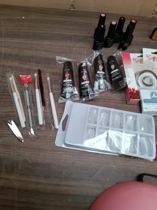 Kit Uñas Gel y Lámpara UV Rosa