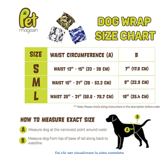 Pannolini per cani maschi tg L camouflage