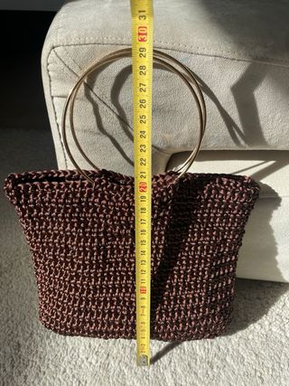 Bolso de seda marrón chocolate