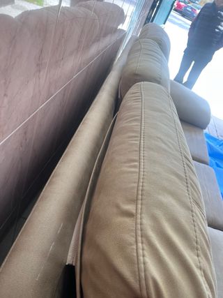 Sofá 3 plazas beige ante