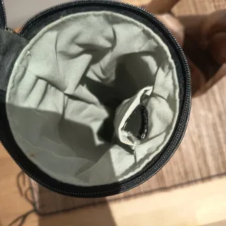 Estuche para vino de piel negro con cremallera