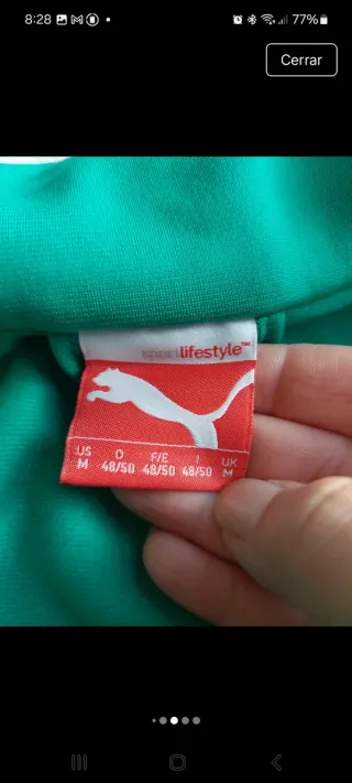 Chaqueta deportiva Puma hombre verde