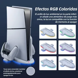 Wigearss PS5 Slim Soporte Vertical Ventiladores de Refrigeración