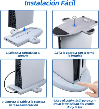 Wigearss PS5 Slim Soporte Vertical Ventiladores de Refrigeración
