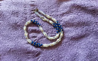 Coppia collane blu e argento