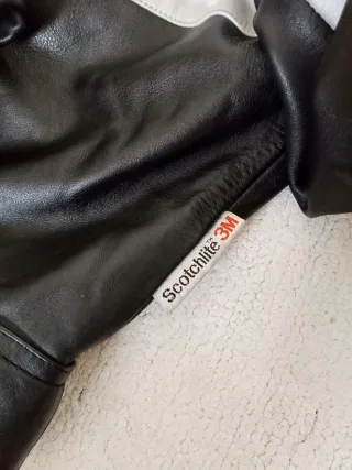 Giacca moto Held pelle nera e grigia