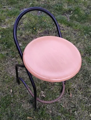 Taburete Alto Madera y Metal