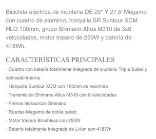 Bicicleta Megamo Kinetic 22