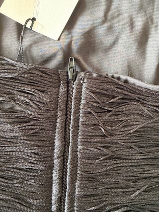 Top halter flecos negro Zara