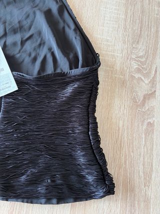 Top halter flecos negro Zara