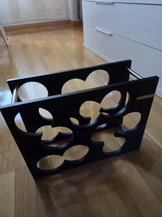 Botellero L' Atelier Negro Metal y Madera