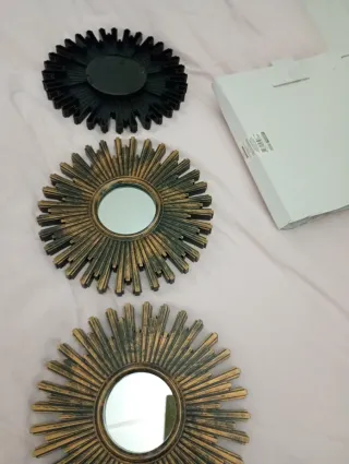 Set 3 Specchi Decorativi Raggio Sole
