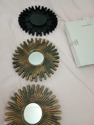 Set 3 Specchi Decorativi Raggio Sole