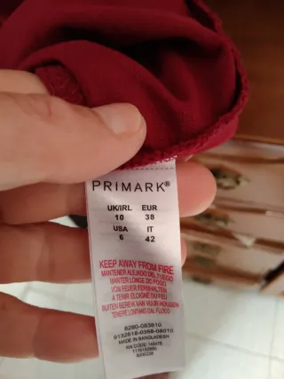 Vestido rojo manga 3/4