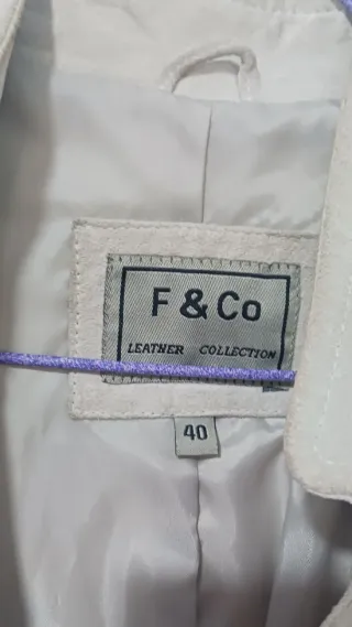 Chaqueta Piel F&Co Beige