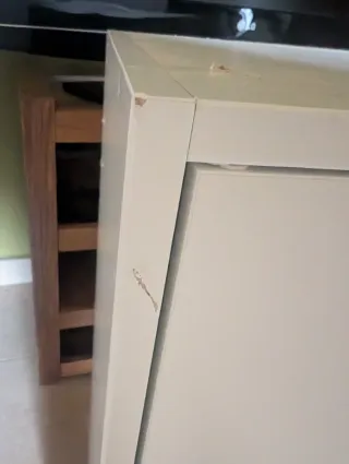Mueble de almacenaje gris/blanco
