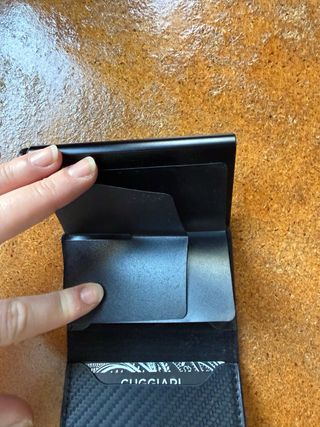 Cartera/Tarjetero Negro Fibra Carbono