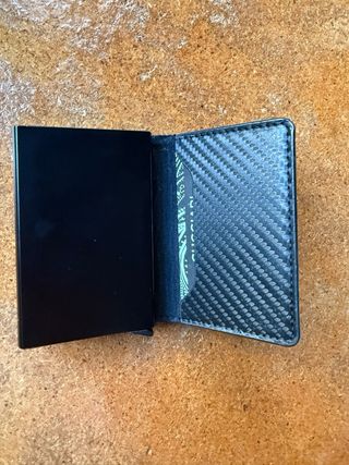 Cartera/Tarjetero Negro Fibra Carbono