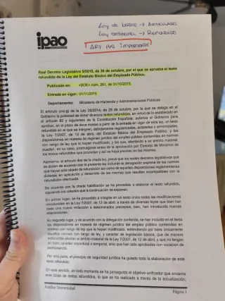 Apuntes Ley del Empleado Público