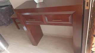 Mueble salón/entradita madera y cristal