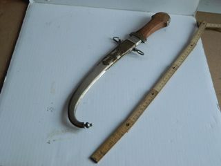 Coltello Koummya ottone e argento cesellato