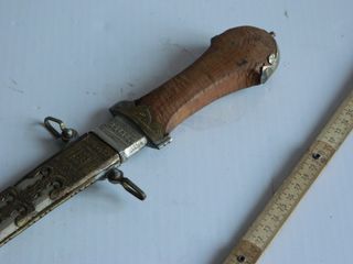 Coltello Koummya ottone e argento cesellato