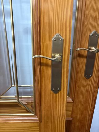 Puertas de madera con cristal de 203x72