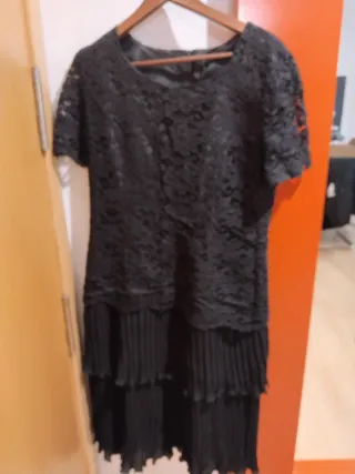 Vestido de encaje negro Manola T.M