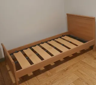 Cama individual 90 cm con somier incluido