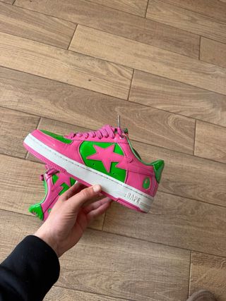 Bape Sta #1 Pink y Verde   Charol