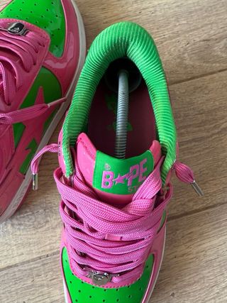 Bape Sta #1 Pink y Verde   Charol