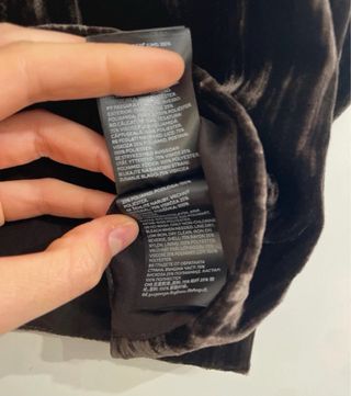 Top marrón terciopelo