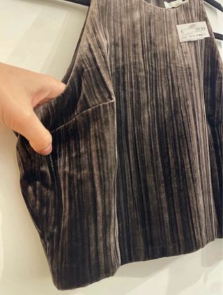 Top marrón terciopelo