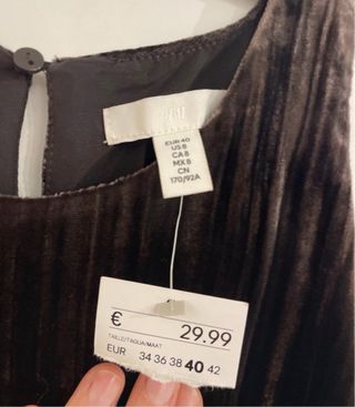 Top marrón terciopelo