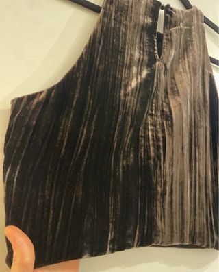 Top marrón terciopelo