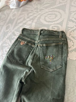 Jeans skinny a vita alta verdi