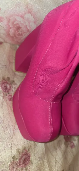 Botas altas de plataforma rosas