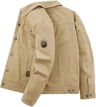 Chaqueta bomber casual hombre beige