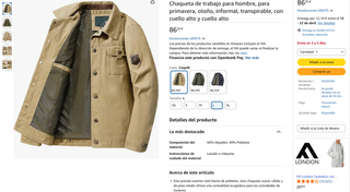 Chaqueta bomber casual hombre beige