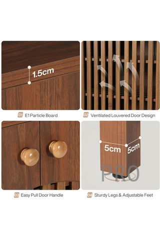 tipo bufé con puertas redondas con persianas Tribesigns