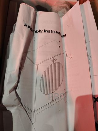 tipo bufé con puertas redondas con persianas Tribesigns