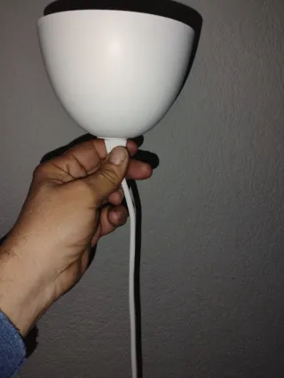 Lámpara de techo de tela beige