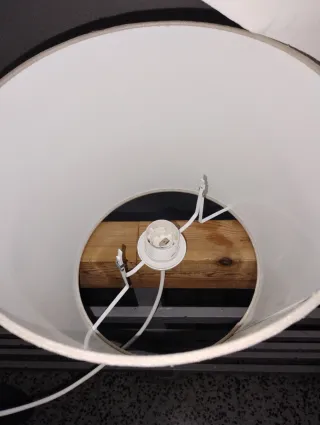 Lámpara de techo de tela beige