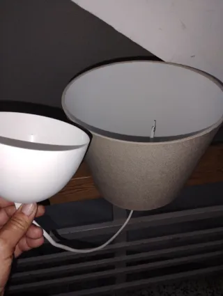 Lámpara de techo de tela beige