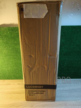 Paragüero de metal cuadrado