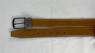 Cinturón  piel negro/marrón Dos en Uno