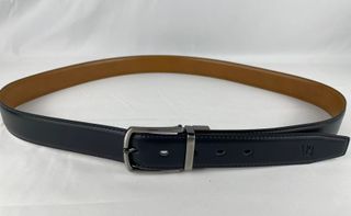 Cinturón  piel negro/marrón Dos en Uno