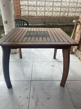 Mesa de teca para exterior/interior