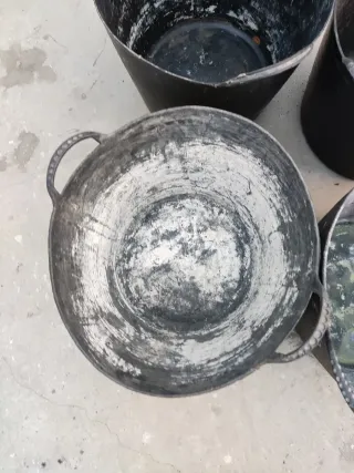 Lote 4 capachos/cubos de plástico